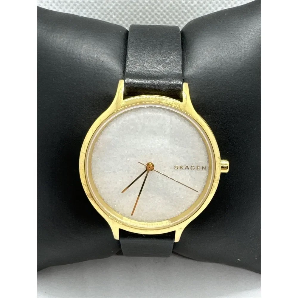 Skagen Anita SKW2671 Women's Black Leather Analog Dial Quartz Wrist Watch JNA940